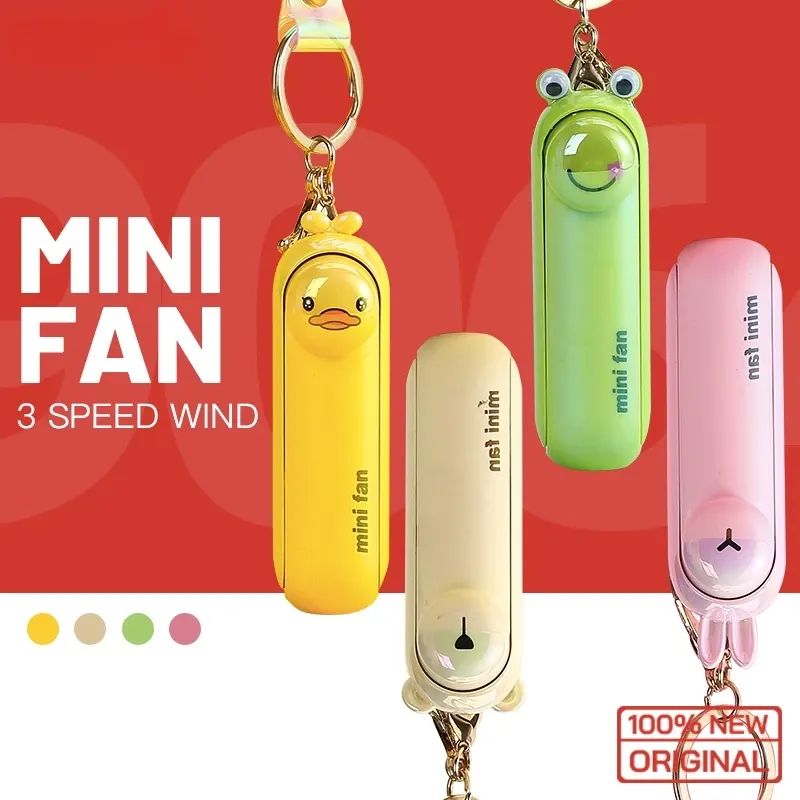 Mini ventilateur portable mignon avec batterie rechargeable USB, refroidissement de table et de bureau, utilisable à une main, idéal pour le chevet et le bureau - Image 1