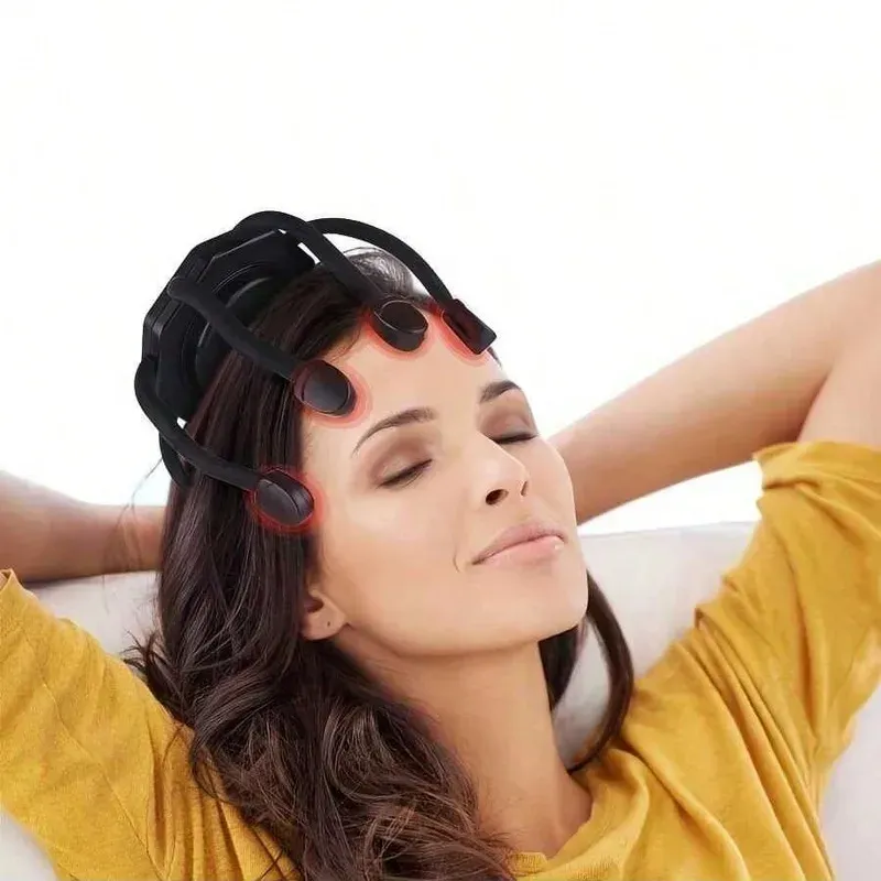 Masseur électrique sans fil pour cuir chevelu, masseur de tête 360° à 8 pointes, relaxation profonde et soulagement du stress 6