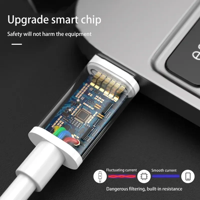 Câble USB-C vers USB-C Power Delivery 100 W pour iPhone 16 Plus, iPhone 15 Pro Max, Samsung, Huawei, Xiaomi, Realme, iQOO et POCO 3