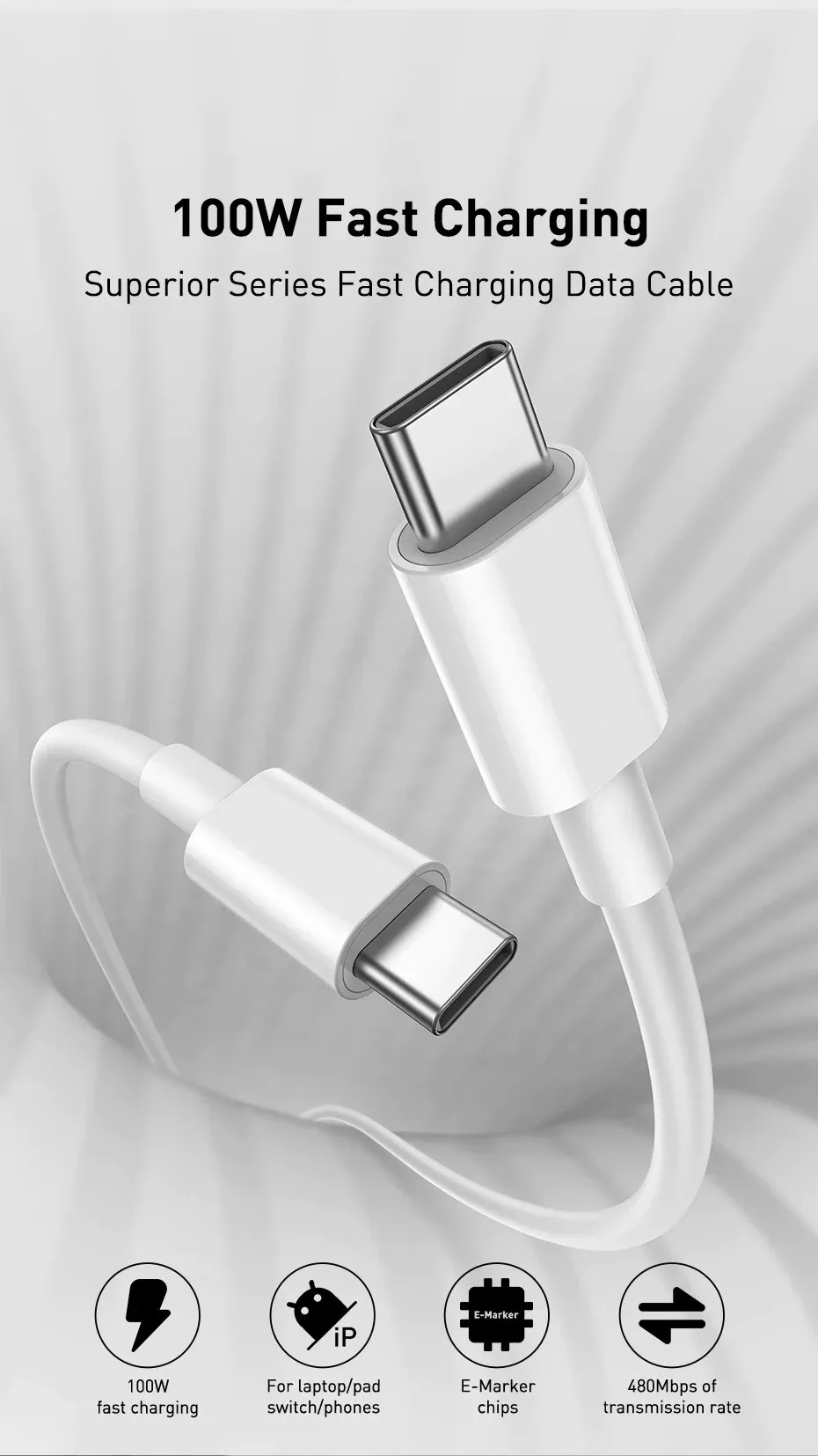 Détail du câble PD USB-C