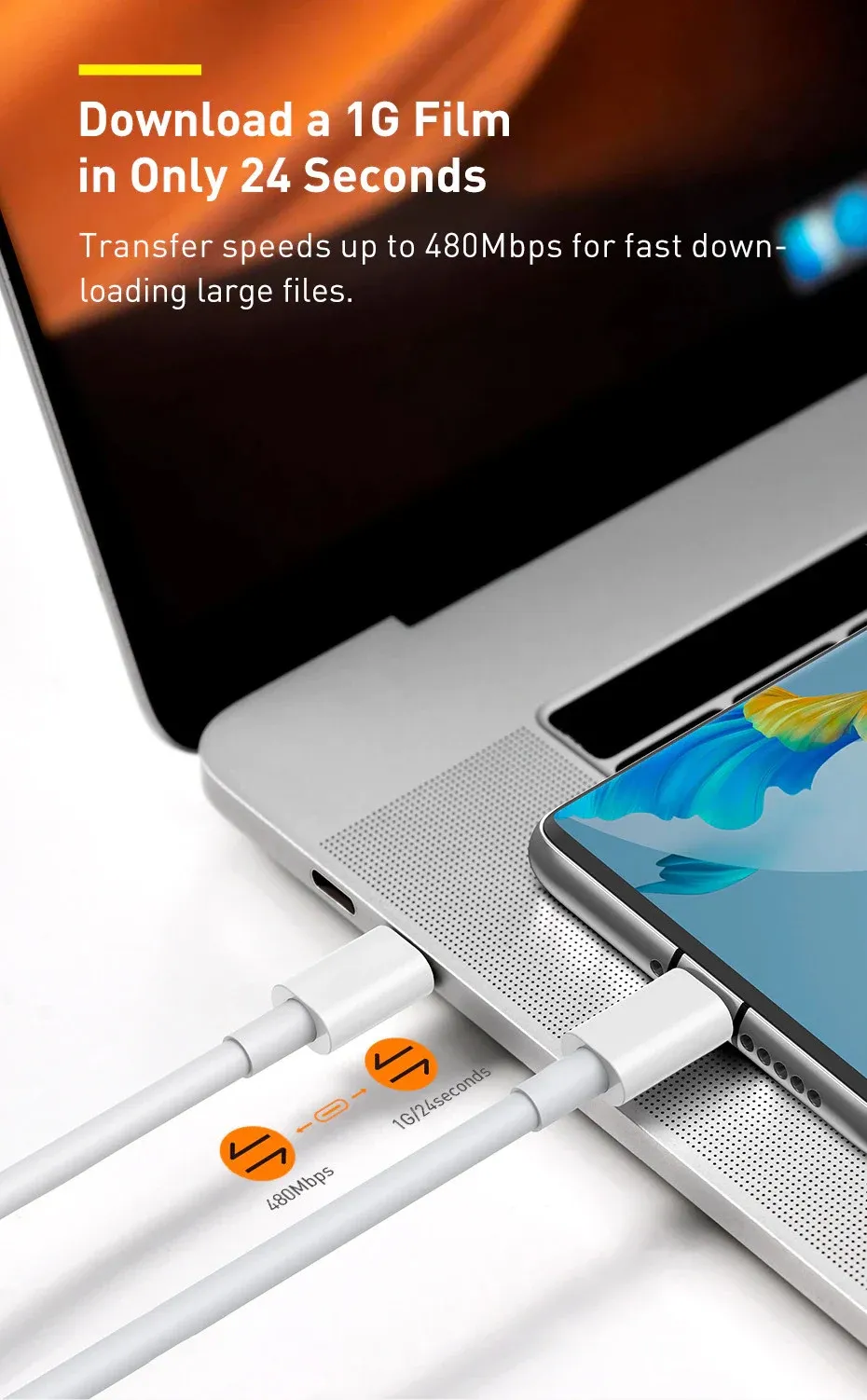 Câble PD USB-C, recharge