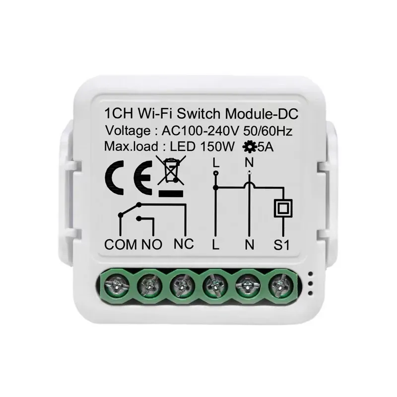 Module relais intelligent WiFi et Zigbee à contact sec pour maison connectée, alimentation DC 12/24 V et AC 100-240 V, compatible Alexa et Google Home 7