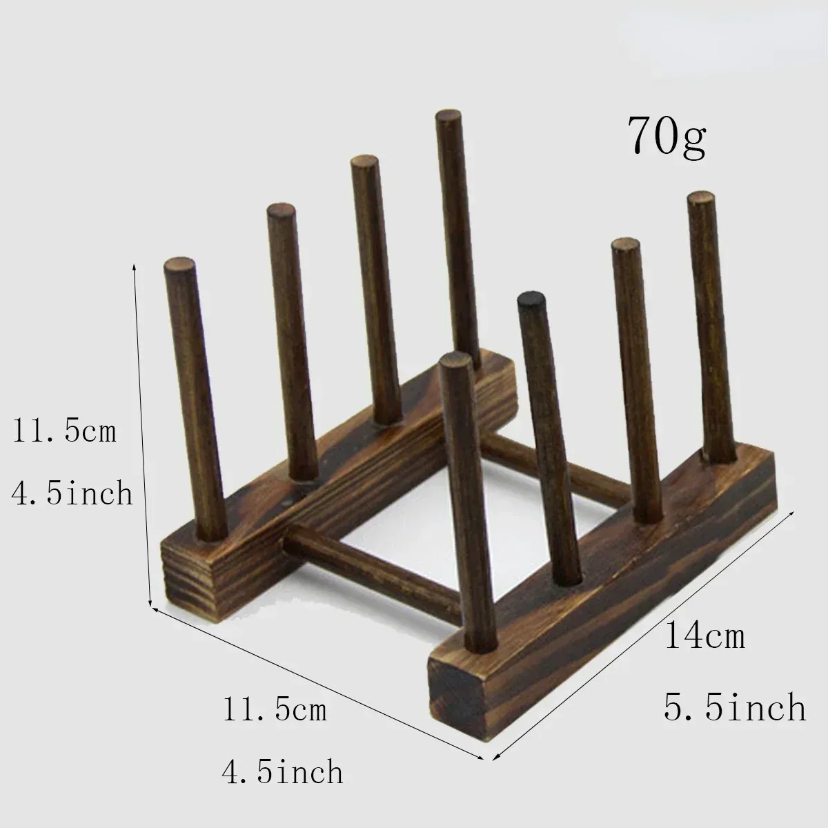 Égouttoir à vaisselle en bois, support de vaisselle de cuisine, support de séchage de vaisselle, support de couvercle de pot, organisateur de cuisine, tasses de séchage, présentoir 8