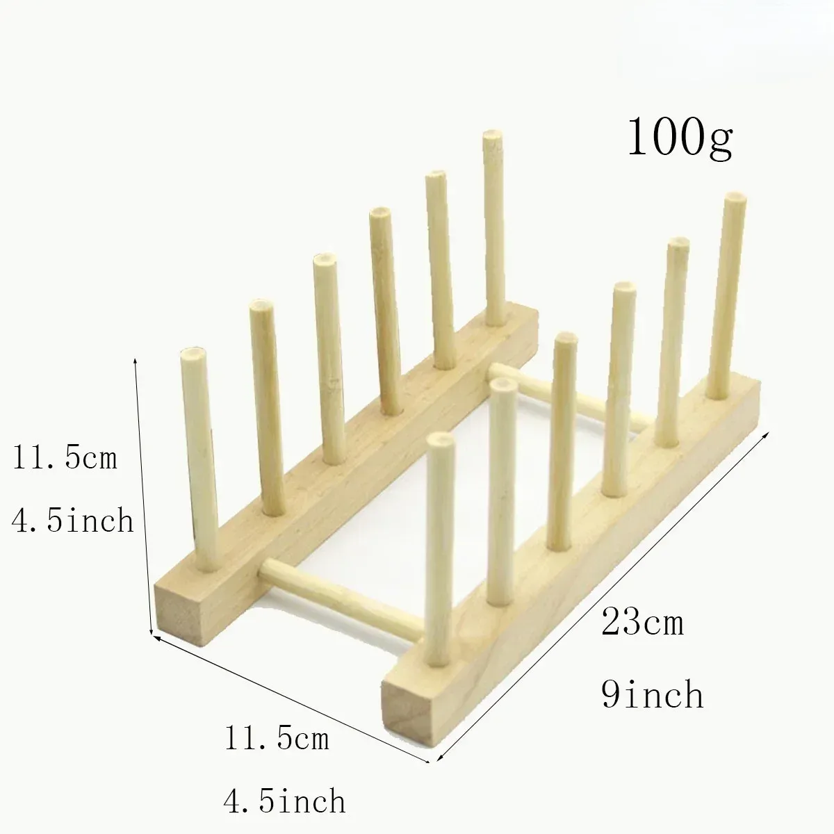 Égouttoir à vaisselle en bois, support de vaisselle de cuisine, support de séchage de vaisselle, support de couvercle de pot, organisateur de cuisine, tasses de séchage, présentoir 7