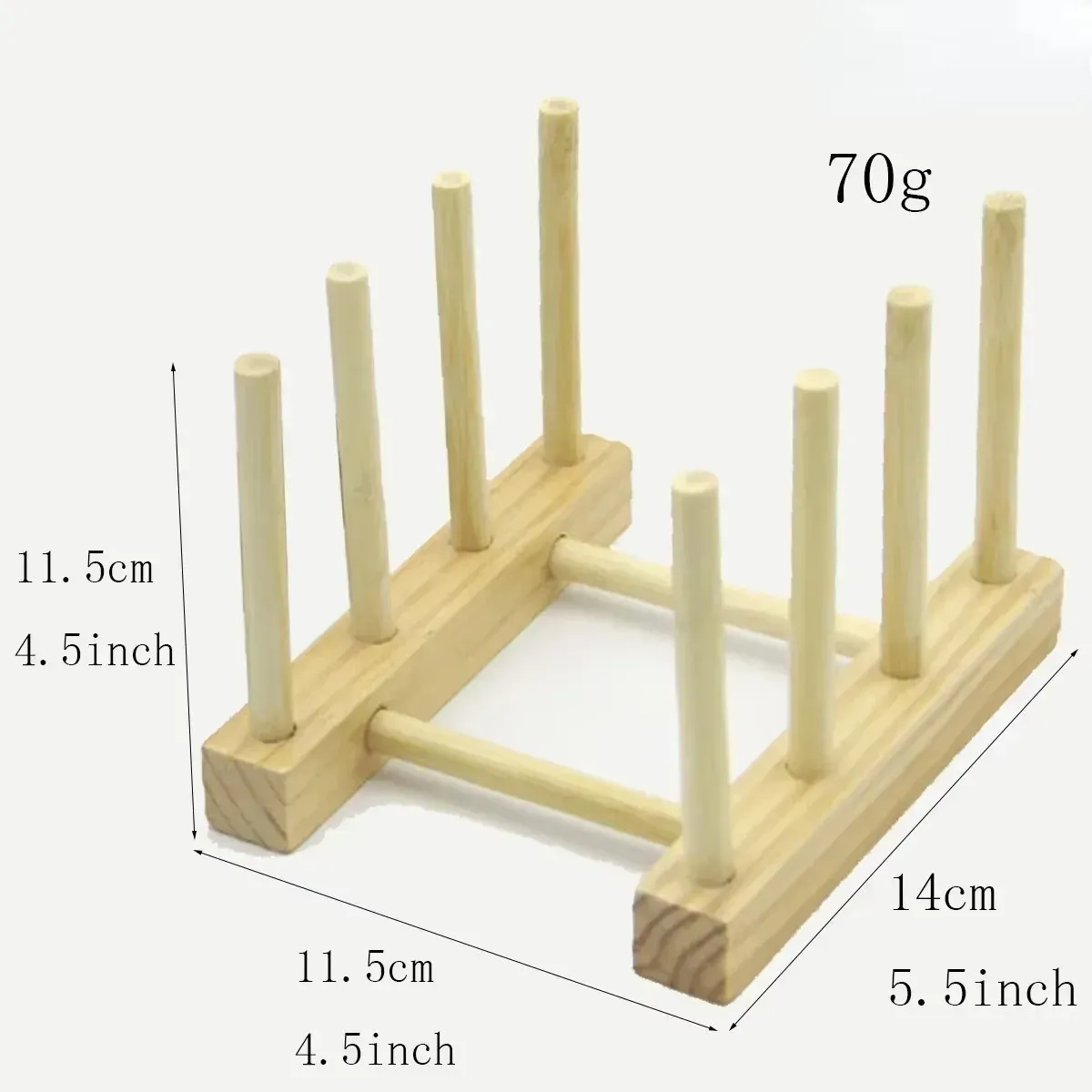 Égouttoir à vaisselle en bois, support de vaisselle de cuisine, support de séchage de vaisselle, support de couvercle de pot, organisateur de cuisine, tasses de séchage, présentoir 9