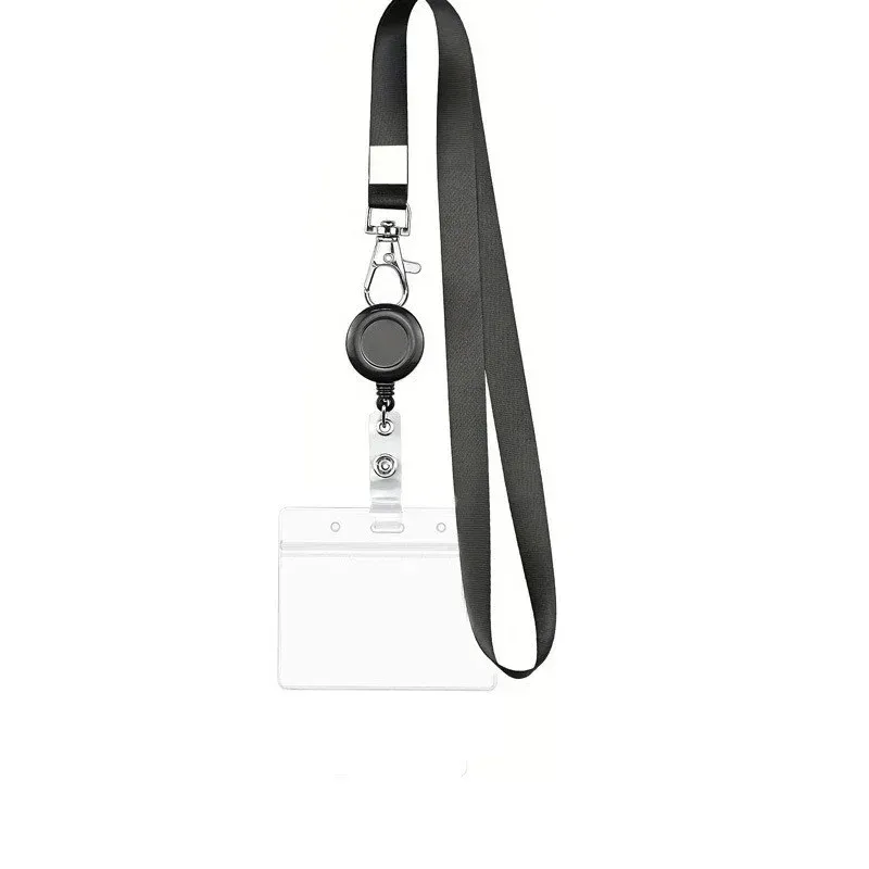 Lanière noire avec enrouleur rétractable, porte-badge durable pour enseignants et personnel de bureau 7