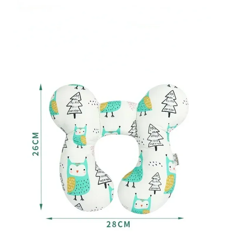Oreiller de protection en forme de U pour bébé, coussin de siège auto de voyage avec soutien de la tête et du cou pour nouveau-nés et tout-petits de 0 à 3 ans 5