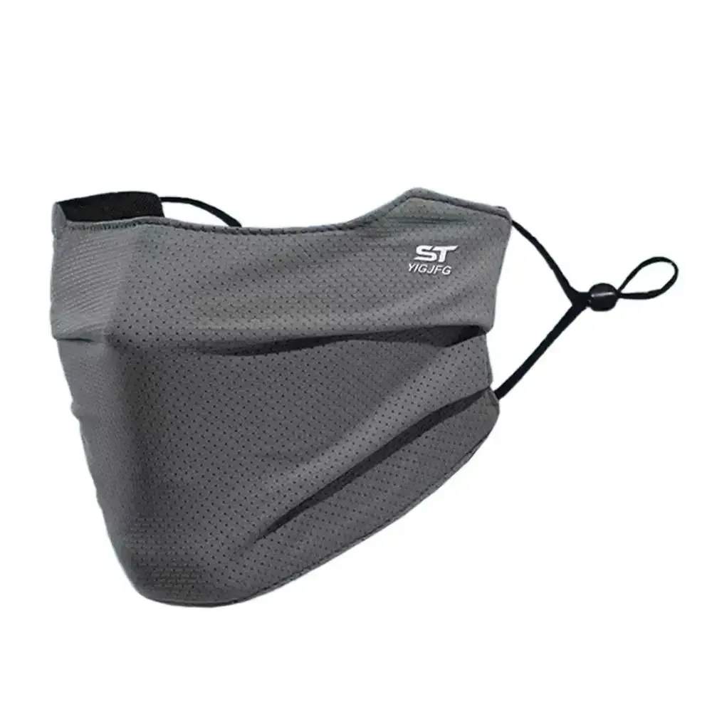 Masque facial respirant en soie glacée, protection UV, lavable et réutilisable, idéal pour la moto, la course à pied et l'exercice 10