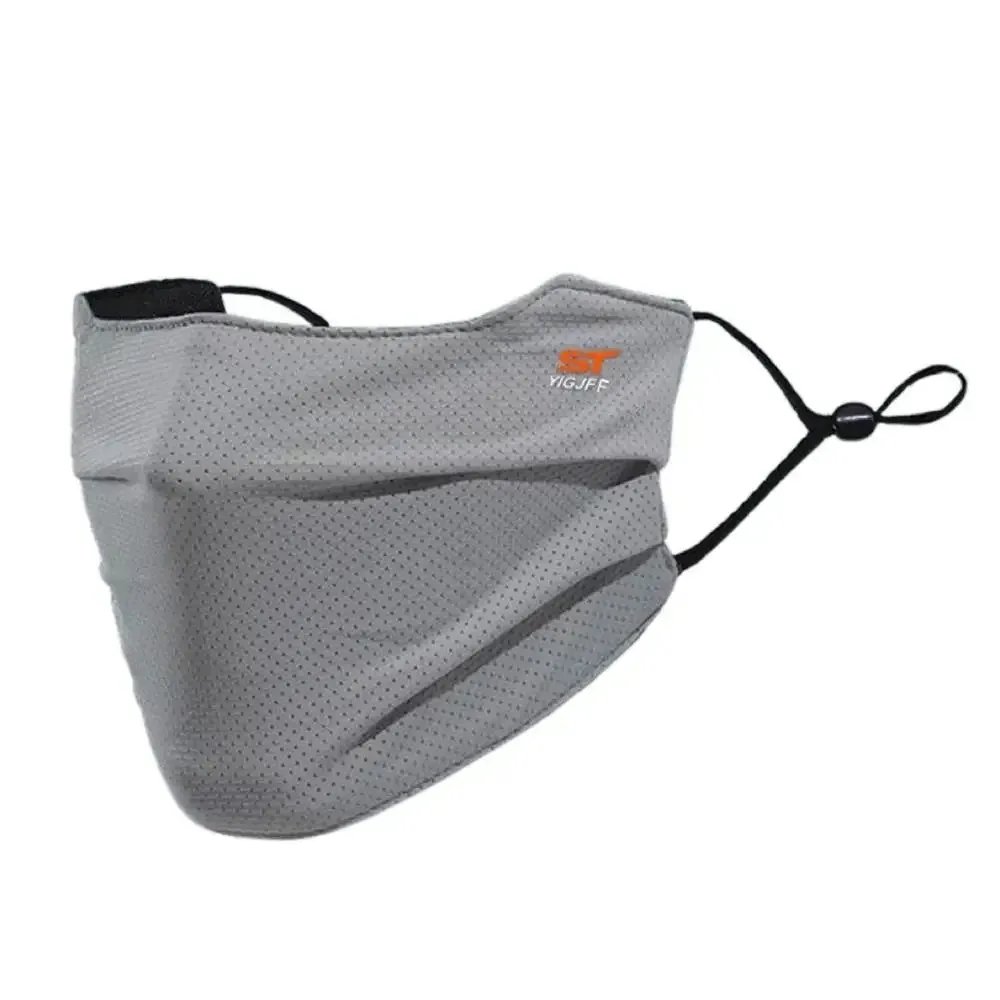 Masque facial respirant en soie glacée, protection UV, lavable et réutilisable, idéal pour la moto, la course à pied et l'exercice 7