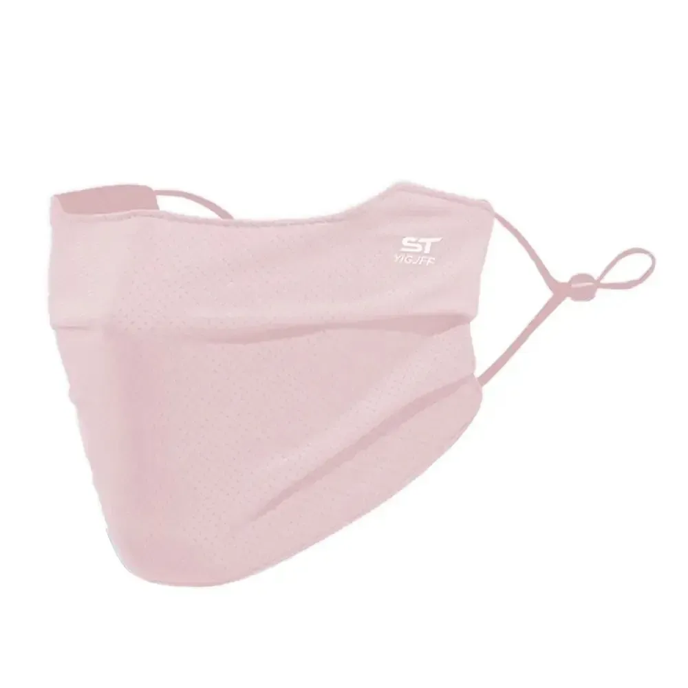 Masque facial respirant en soie glacée, protection UV, lavable et réutilisable, idéal pour la moto, la course à pied et l'exercice 8