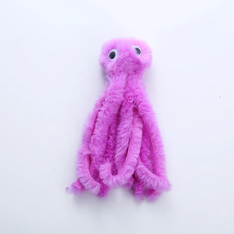 Jouet en peluche poulpe pour chat avec dents résistantes aux morsures et jeu interactif 5
