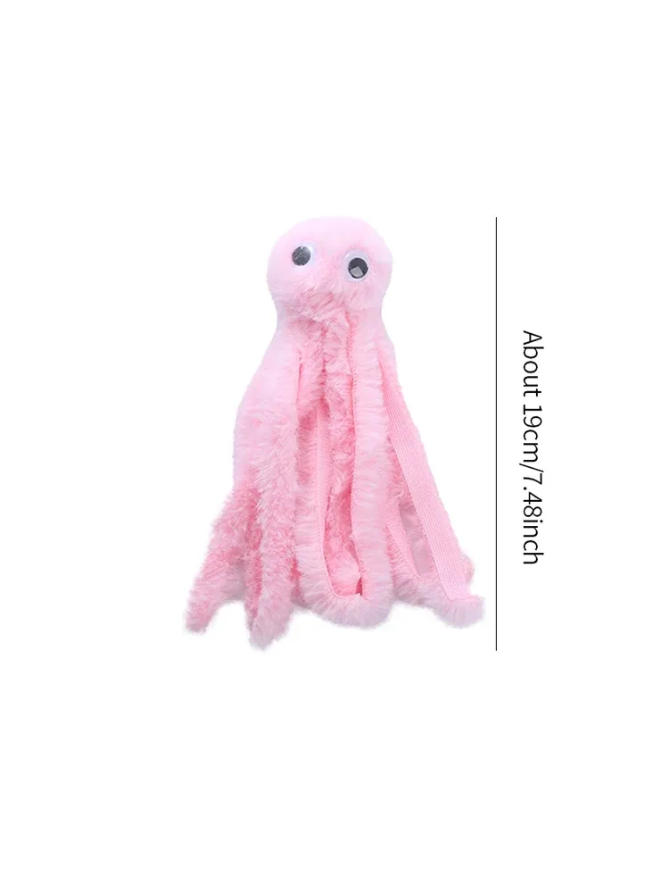 Jouet en peluche poulpe pour chat avec dents résistantes aux morsures et jeu interactif 9