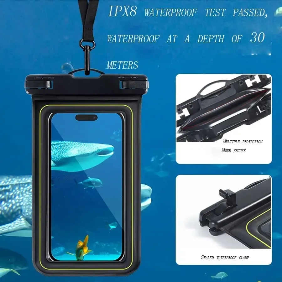 Pochette de téléphone étanche flottante, étui étanche IPX8, sac sec pour kayak, plage et croisière, compatible iPhone et Samsung 2