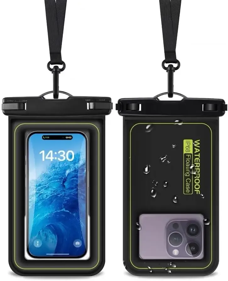 Pochette de téléphone étanche flottante, étui étanche IPX8, sac sec pour kayak, plage et croisière, compatible iPhone et Samsung 8