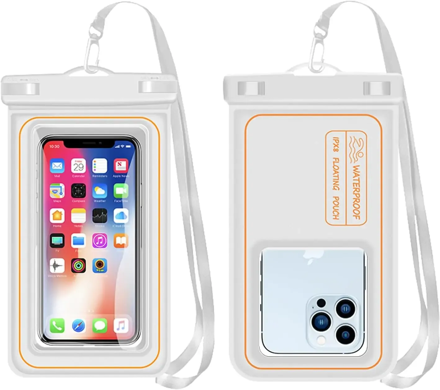 Pochette de téléphone étanche flottante, étui étanche IPX8, sac sec pour kayak, plage et croisière, compatible iPhone et Samsung 9