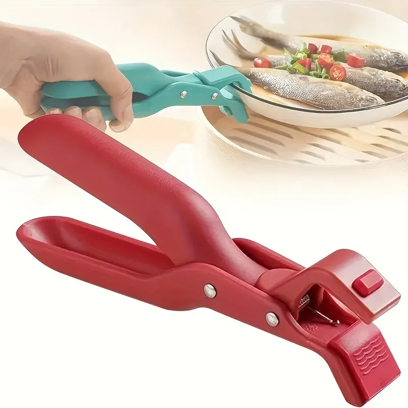Plateau en silicone avec pince anti-brûlure antidérapante pour plats chauds et ustensiles de cuisine