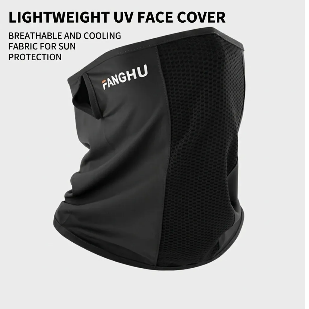 Masque facial rafraîchissant en soie glacée UPF 50+ pour le cyclisme et la randonnée 4