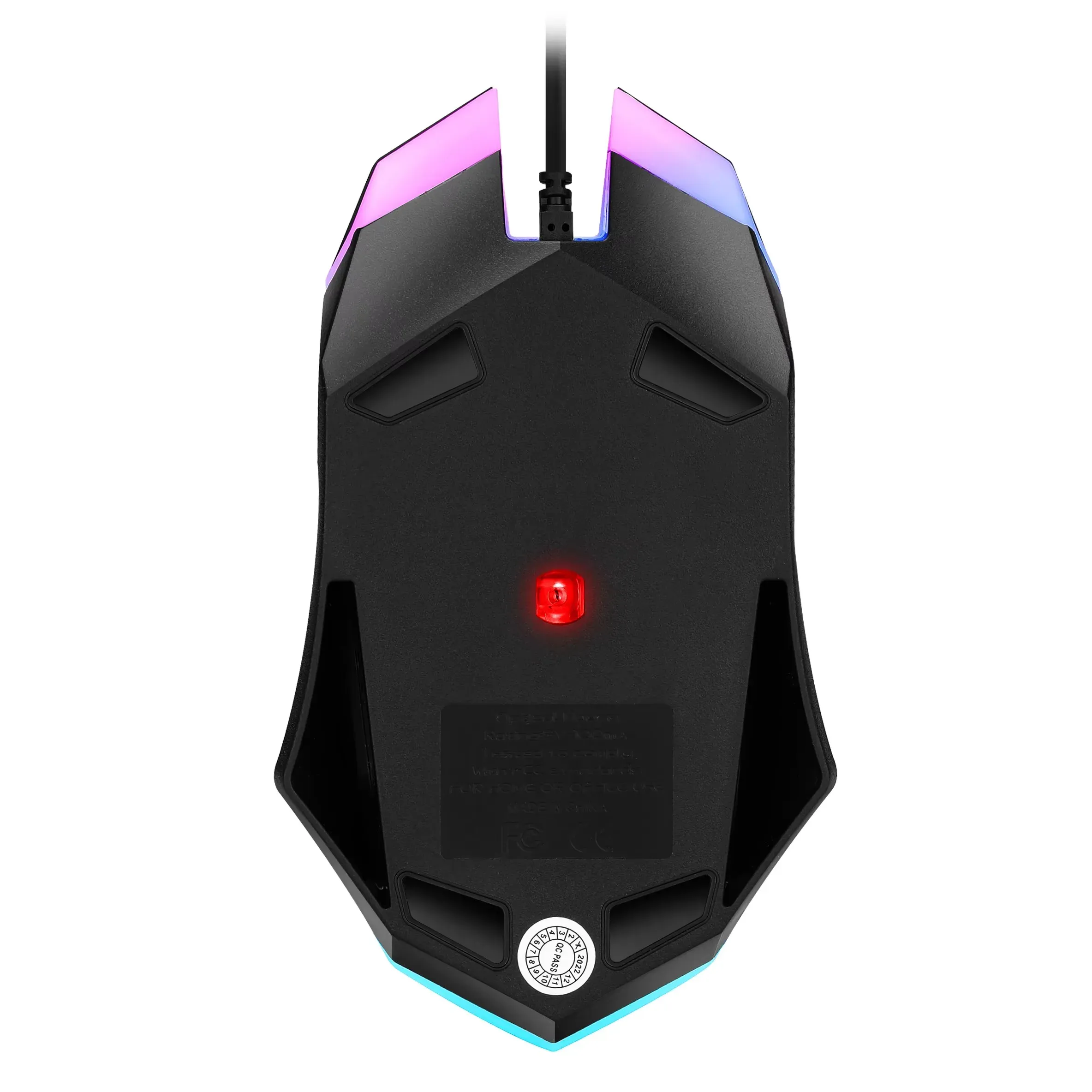 Souris filaire F1 à 3 boutons avec éclairage coloré, pour Microsoft Windows et Apple iOS 2
