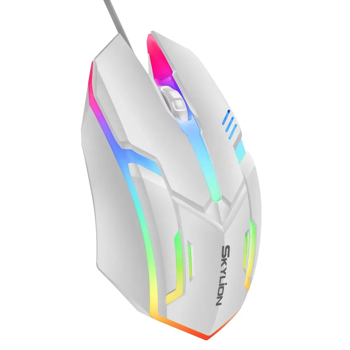 Souris filaire F1 à 3 boutons avec éclairage coloré, pour Microsoft Windows et Apple iOS 5