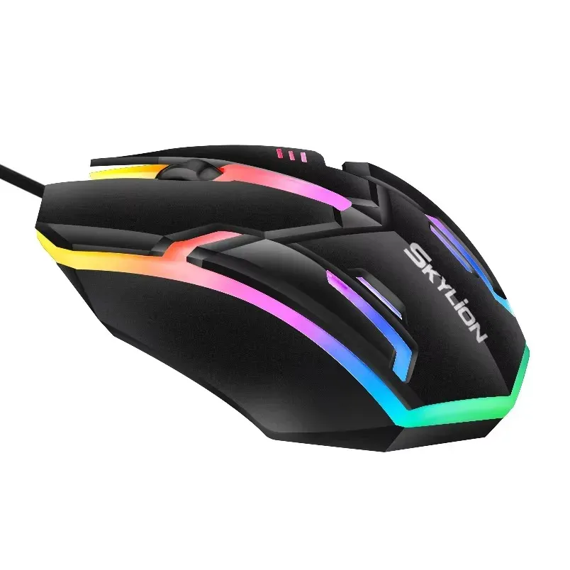Souris filaire F1 à 3 boutons avec éclairage coloré, pour Microsoft Windows et Apple iOS 6