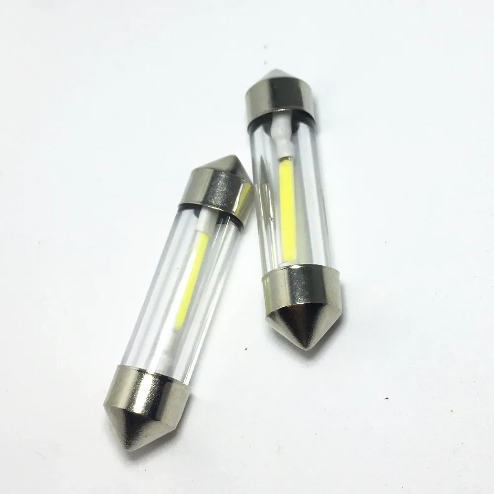 Ampoules LED de plafonnier pour voiture, navettes 31 mm, 36 mm, 39 mm et 41 mm, C5W / C10W, blanc, SMD COB, 12 V, lot de 2 2
