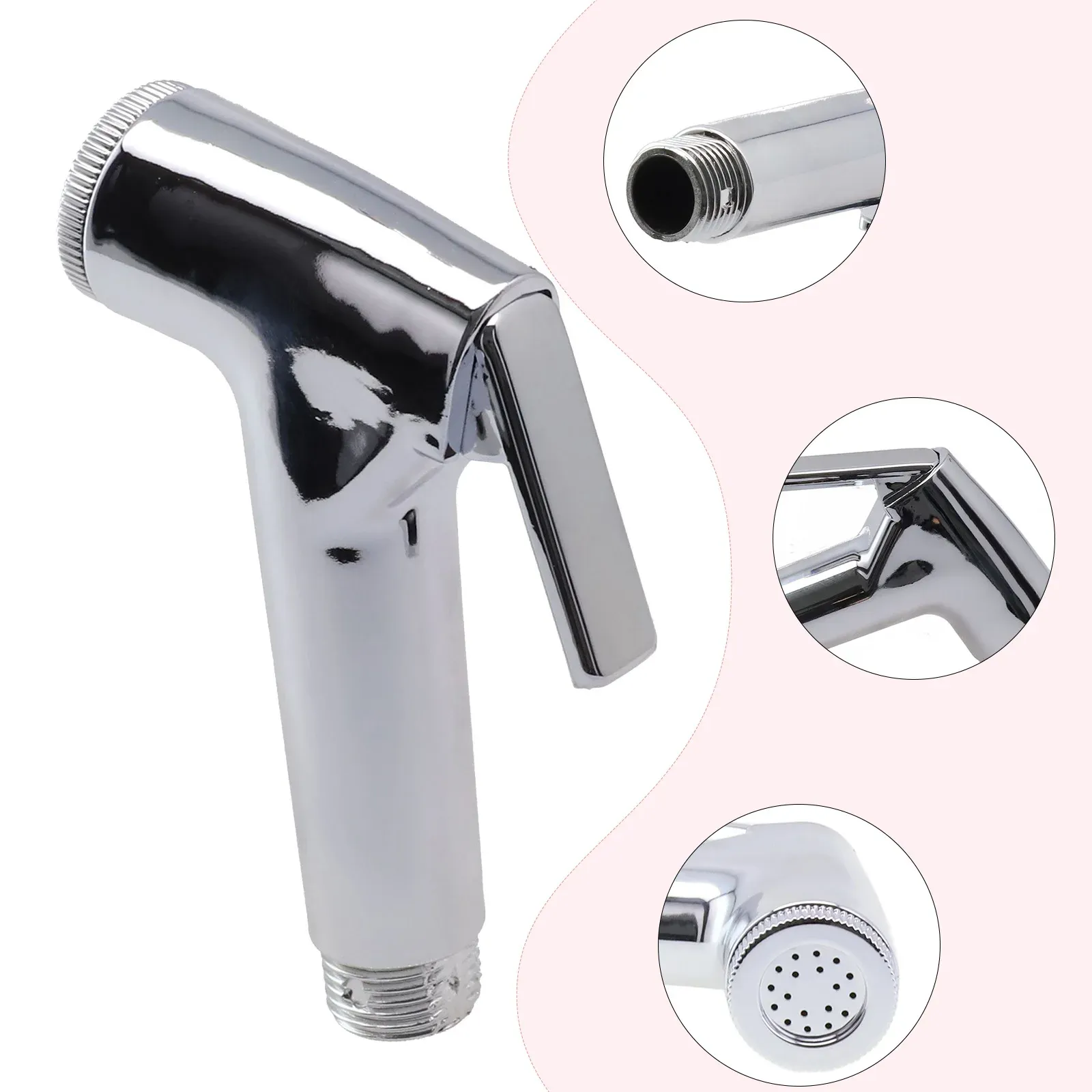 Pulvérisateur de toilette portable en ABS, douchette de bidet à main, pommeau de douche de salle de bain pour usage domestique, accessoires autonettoyants 2