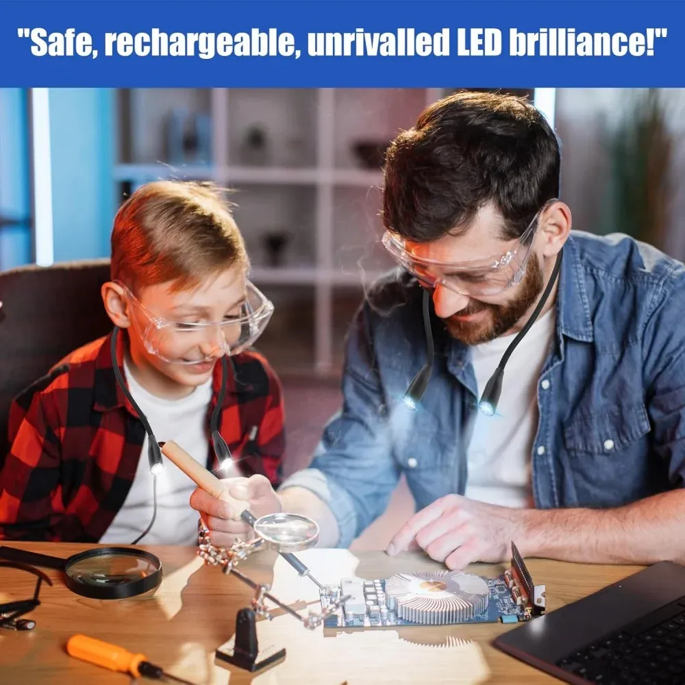 Liseuse LED rechargeable à col flexible, 3 teintes de lumière et 9 niveaux de luminosité 6