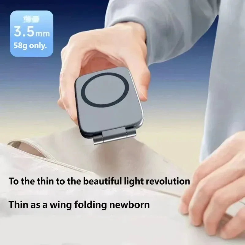 Support magnétique pliable pour téléphone à aimant 3200 Gauss, pour voiture et bureau 4