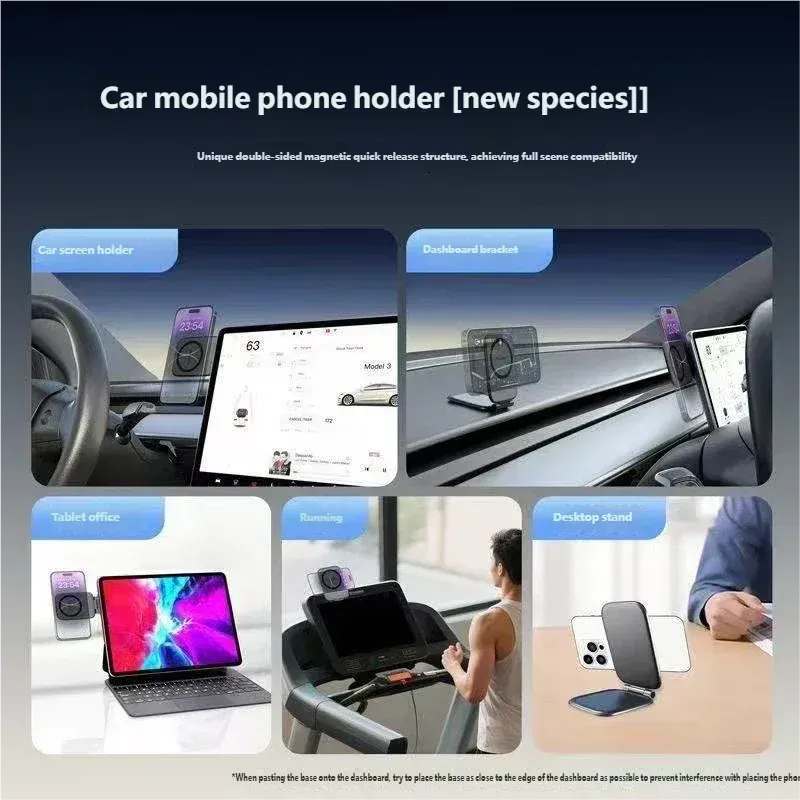 Support de téléphone magnétique pliable en situation