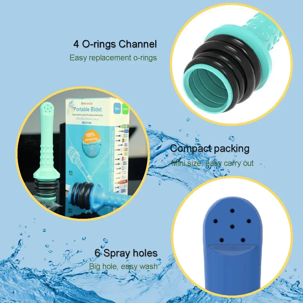 Bidet portable en situation d'utilisation