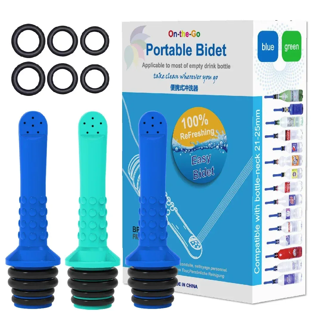 Bidet portable 2 ou 3 pièces pour toilettes ou voyage, compatible avec toutes les bouteilles, écologique, mini, pour personnes âgées, à pulvérisateur, bio, personnel 7
