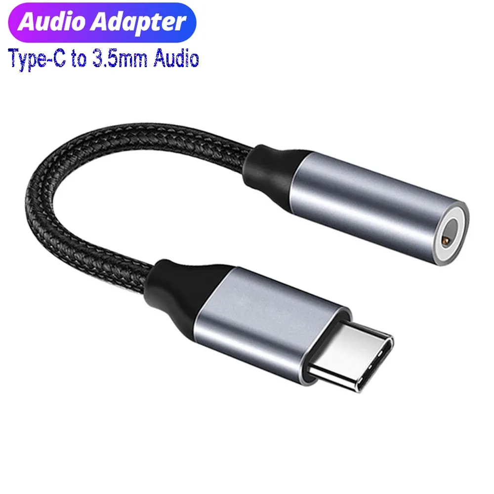 Adaptateur USB-C vers jack 3,5 mm pour écouteurs, compatible Samsung, Xiaomi, Huawei et OnePlus