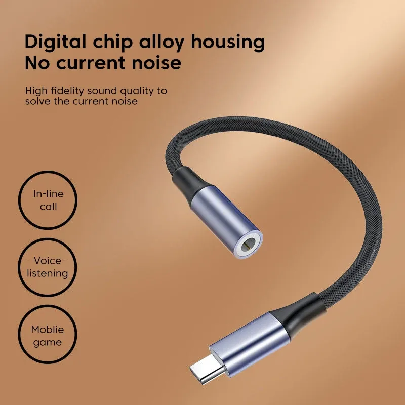 Adaptateur USB-C vers jack 3,5 mm pour écouteurs, compatible Samsung, Xiaomi, Huawei et OnePlus 5