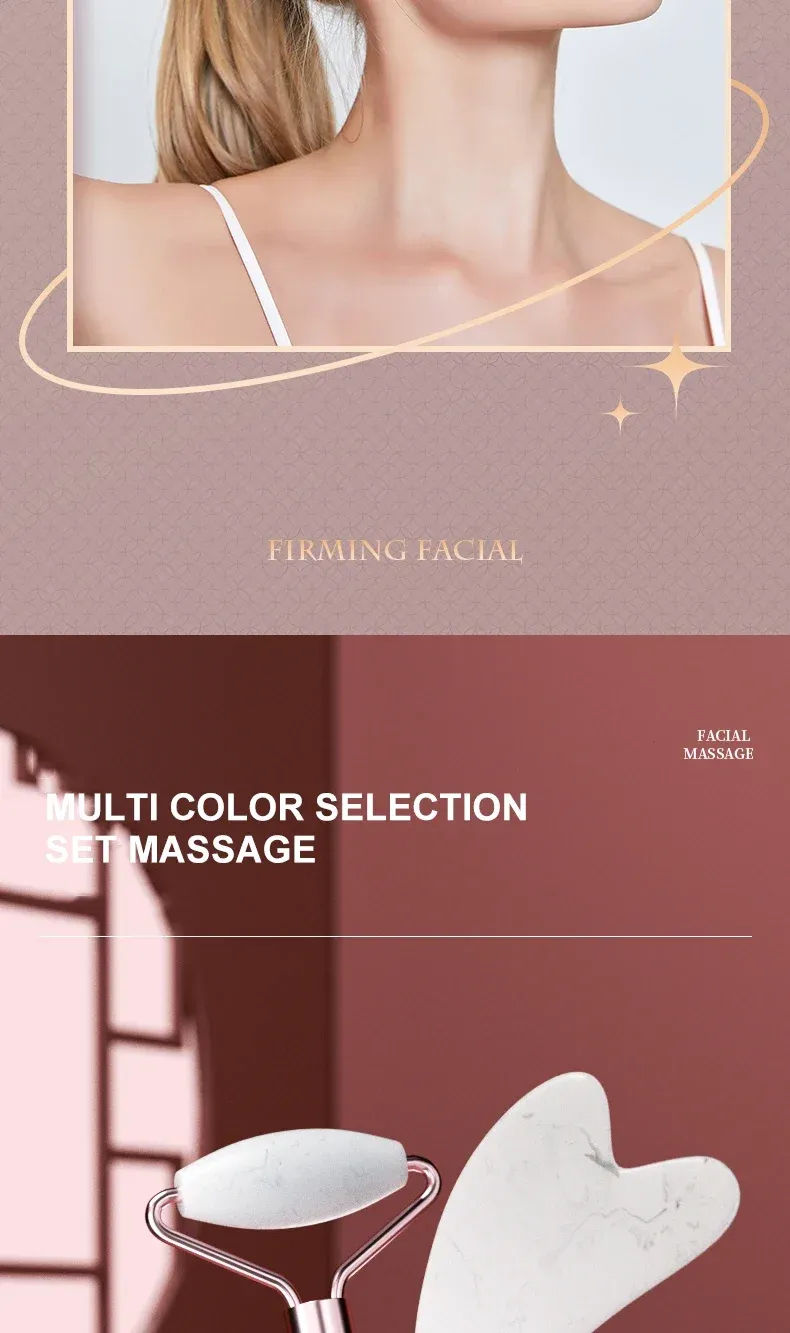 Rouleau de massage facial, vue d'ensemble