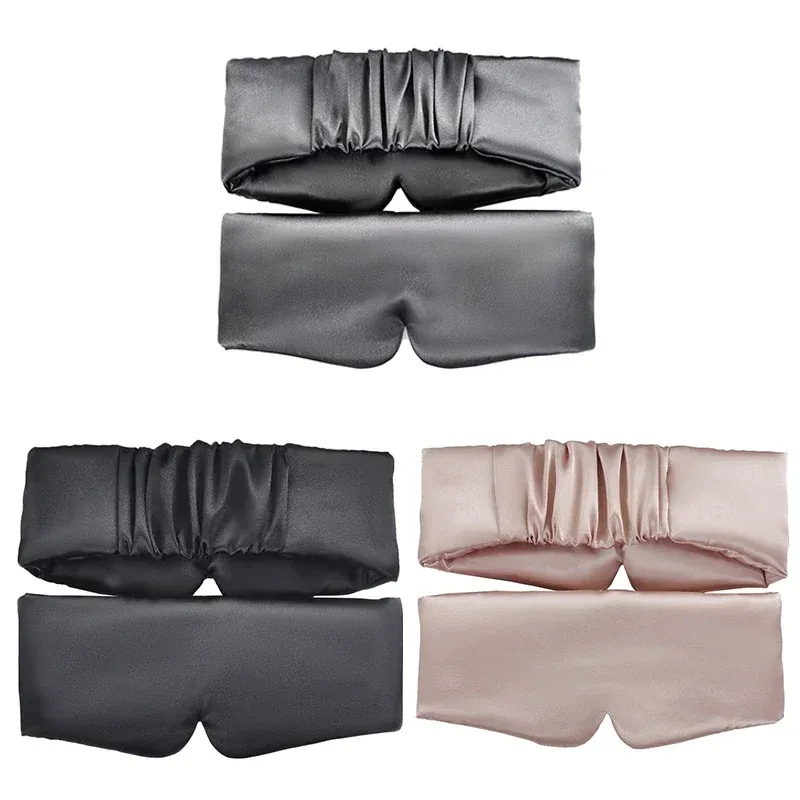 Masque de sommeil confortable en satin de soie, pour femmes et hommes 4