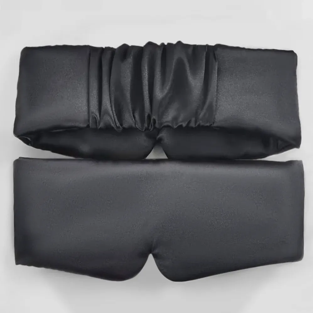 Masque de sommeil confortable en satin de soie, pour femmes et hommes 5