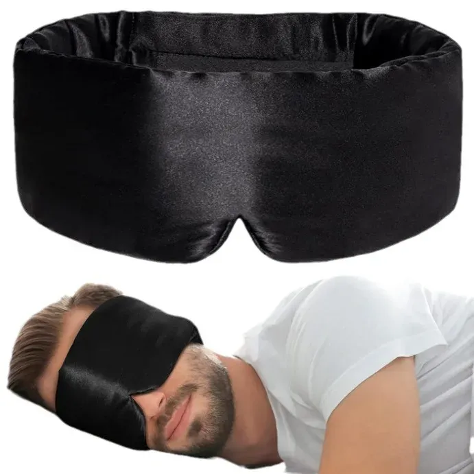 Masque de sommeil confortable en satin de soie, pour femmes et hommes 6