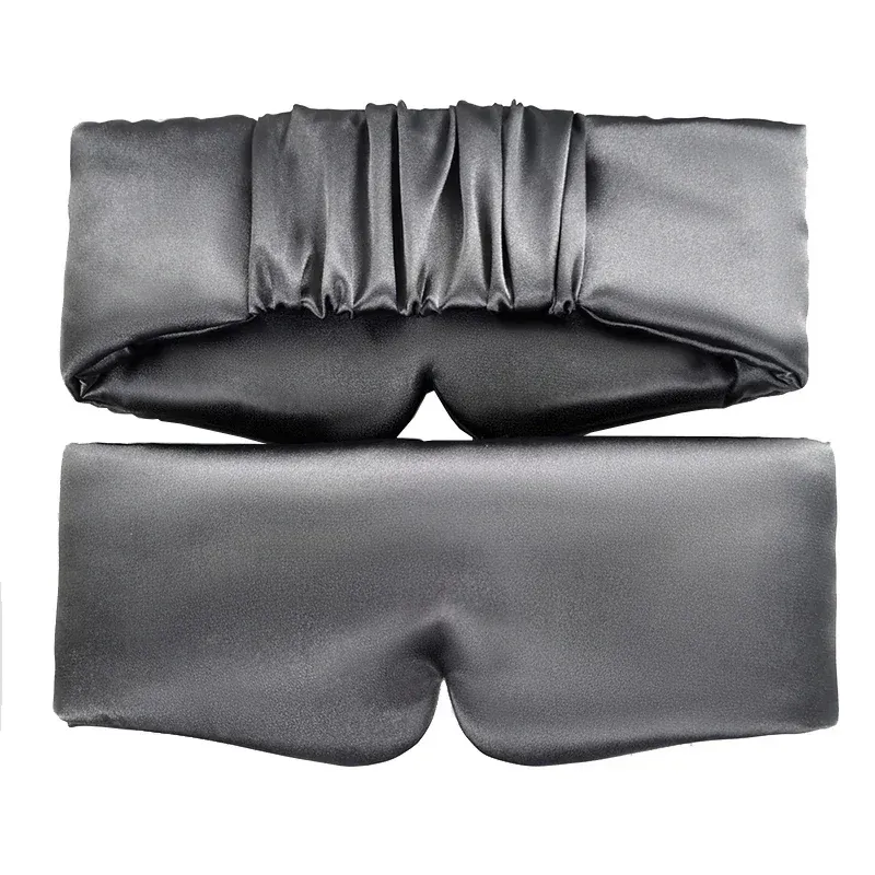 Masque de sommeil confortable en satin de soie, pour femmes et hommes 9
