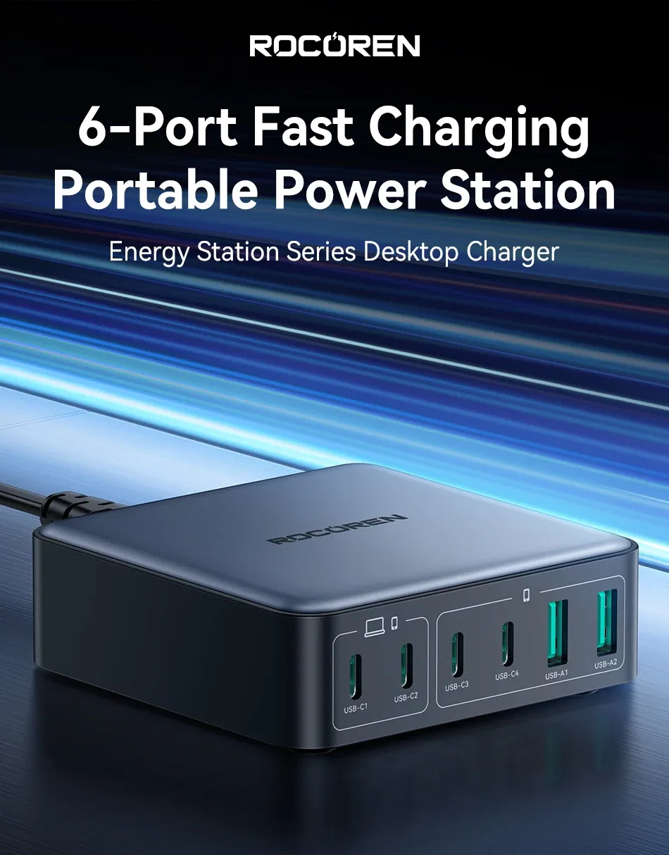 Vue d'ensemble de la station de charge Rocoren