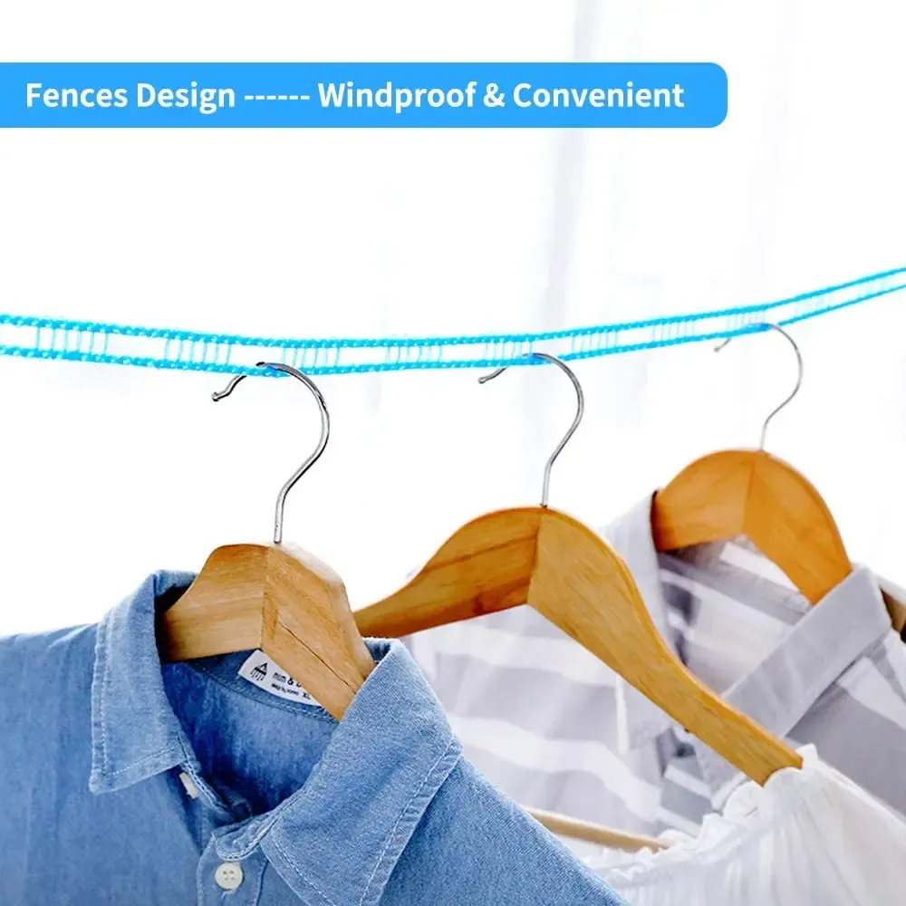 Corde à linge en situation d'utilisation