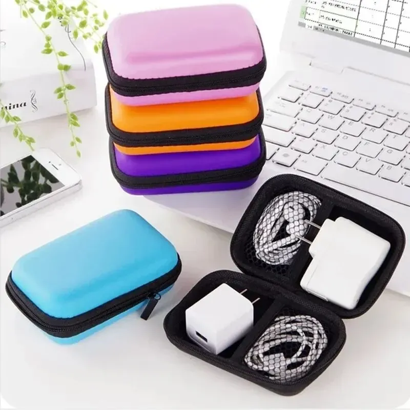 Sac de rangement de voyage pour accessoires électroniques, étui de rangement pour écouteurs, pochette zippée, organisateur de câbles portable