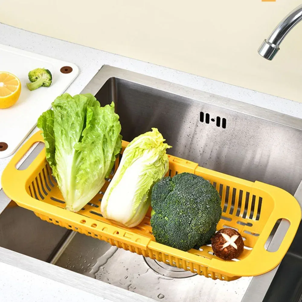 Détail de l'égouttoir extensible de cuisine