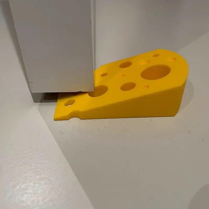 Butée de porte en forme de fromage – Pare-chocs de sécurité pour porte, adapté aux chambres, chambres à coucher et portes d'entrée – Sans vis, installation facile 2