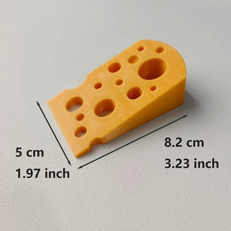 Butée de porte en forme de fromage – Pare-chocs de sécurité pour porte, adapté aux chambres, chambres à coucher et portes d'entrée – Sans vis, installation facile 3