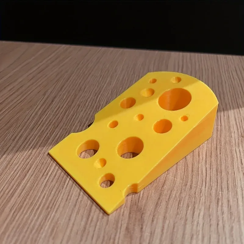 Butée de porte en forme de fromage – Pare-chocs de sécurité pour porte, adapté aux chambres, chambres à coucher et portes d'entrée – Sans vis, installation facile 1