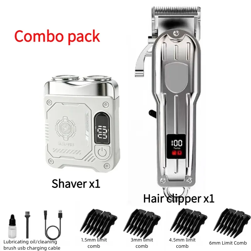 Tondeuse électrique tout métal pour hommes, usage domestique, salon et animaux de compagnie, haute puissance 7