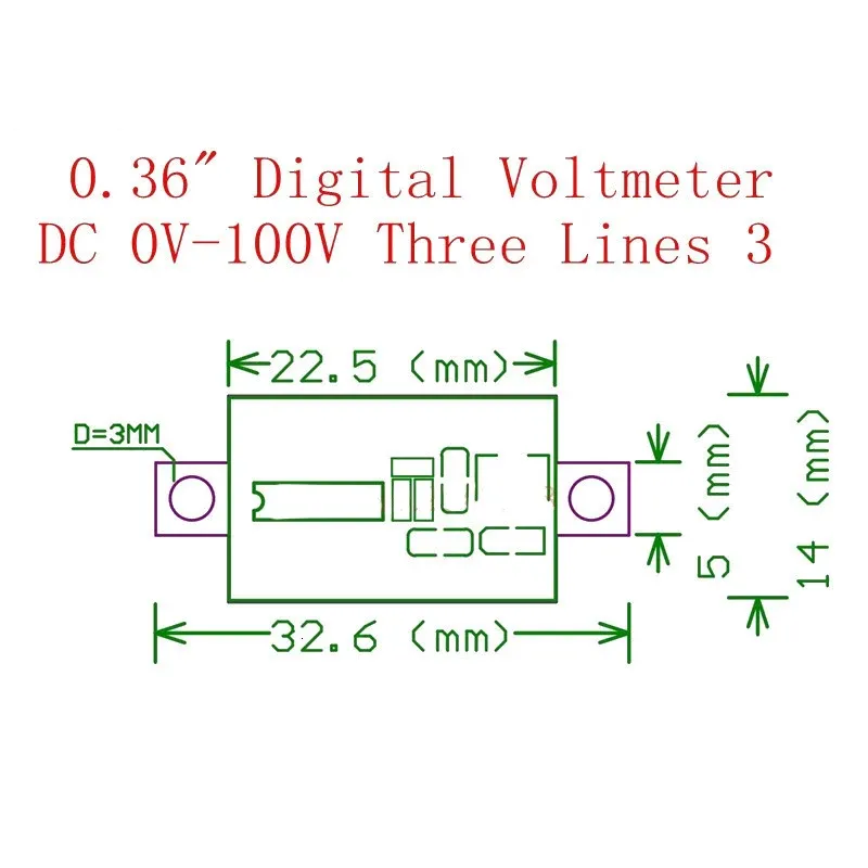 Voltmètre numérique LED en situation d'utilisation dans un véhicule