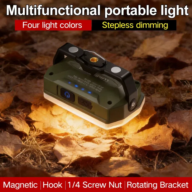 Lampe portable rechargeable à longue autonomie et forte luminosité pour l'extérieur
