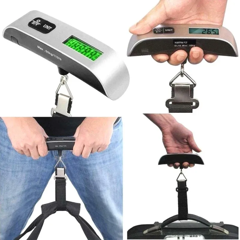 Pèse-bagages numérique portable en situation