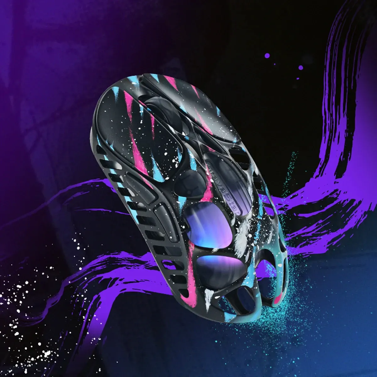 Souris de jeu sans fil GravaStar Mercury X Pro Tri-Mode avec récepteur 8K, alliage de magnésium léger, longue autonomie, éclairage RGB 7